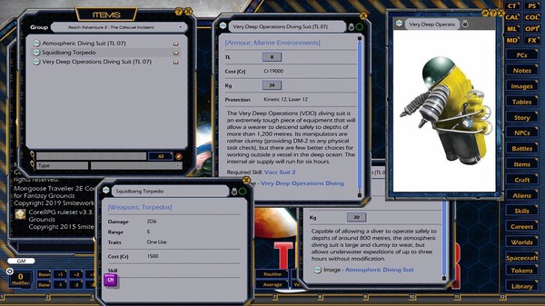 Скриншот из Fantasy Grounds - Reach Adventure 3: The Calixcuel Incident (MGT2)
