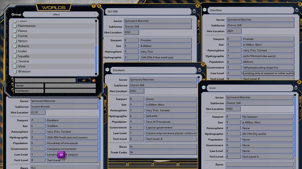 Скриншот из Fantasy Grounds - Spinward Marches 1: The Bowman Arm (MGT2)