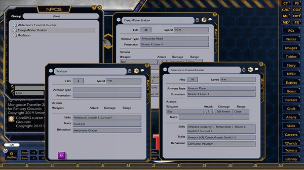 Скриншот из Fantasy Grounds - Spinward Marches 1: The Bowman Arm (MGT2)