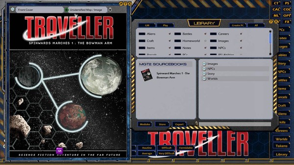Скриншот из Fantasy Grounds - Spinward Marches 1: The Bowman Arm (MGT2)