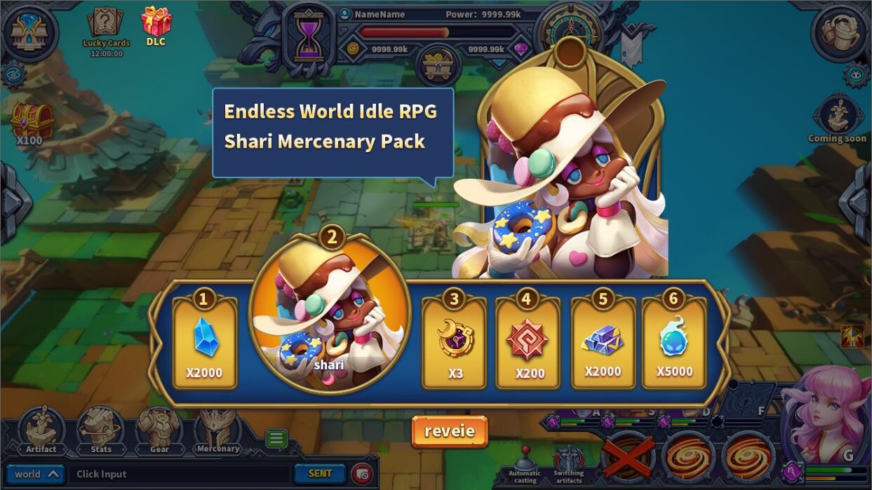 endless world idle rpg gift codes