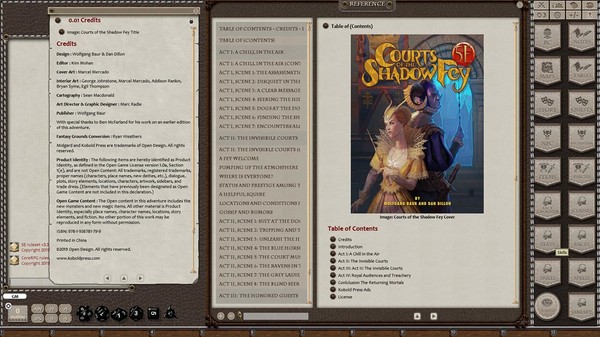 Скриншот из Fantasy Grounds - Courts of the Shadow Fey (5E)