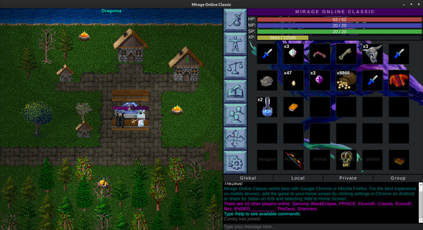 Скриншот из Mirage Online Classic