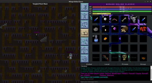 Скриншот из Mirage Online Classic