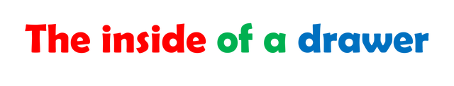 The inside of a drawer Logo