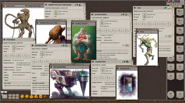 Скриншот из Fantasy Grounds - Alien Bestiary (5E)