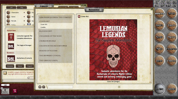 Скриншот из Fantasy Grounds - Lemurian Legends: The Complete Adventures (Barbarians of Lemuria)