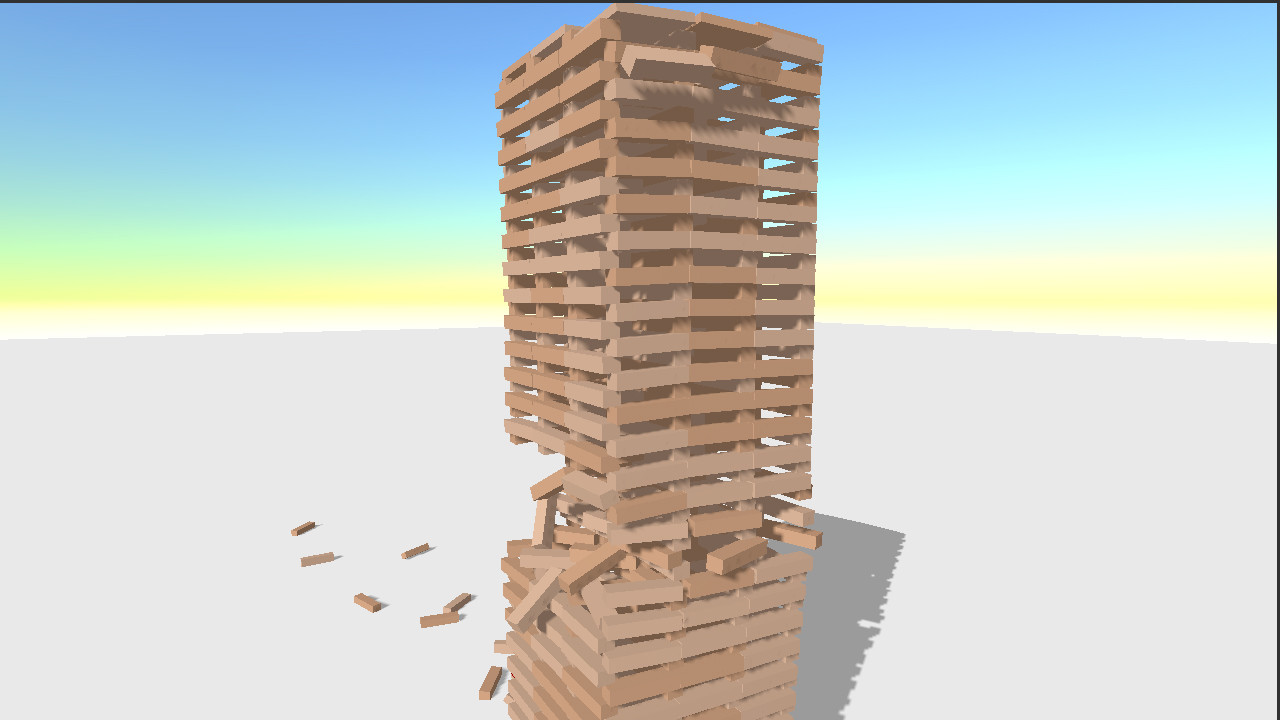 tower demolition physics game