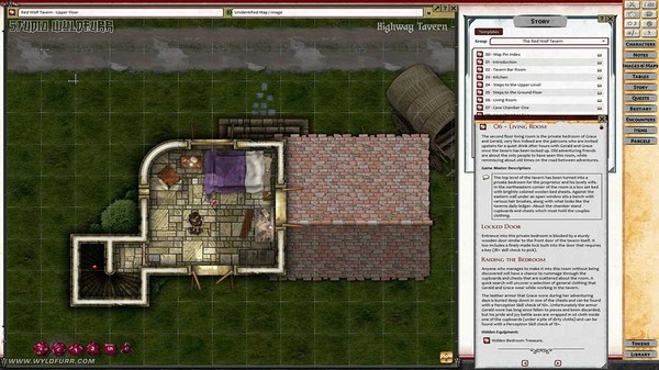 Скриншот из Fantasy Grounds - Map Pin - The Red Wolf Tavern (PFRPG2)