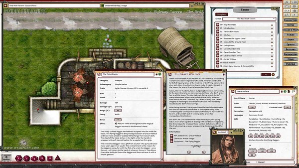 Скриншот из Fantasy Grounds - Map Pin - The Red Wolf Tavern (PFRPG2)