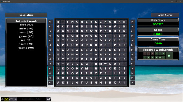Word Cascade game for windows Pc 1