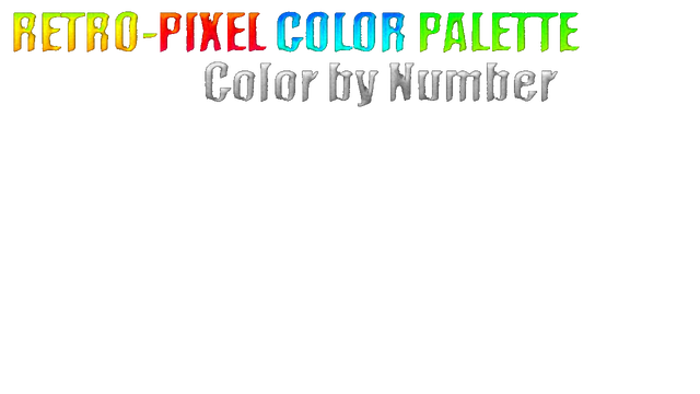RETRO-PIXEL COLOR PALETTE: Color by Number Logo