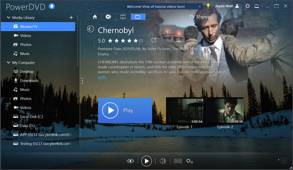 Скриншот из CyberLink PowerDVD 20 Ultra