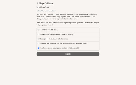 A Player's Heart game for Linux 1