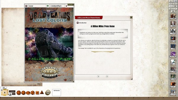 Скриншот из Fantasy Grounds - Deadlands Lost Colony: A Billion Miles from Home!