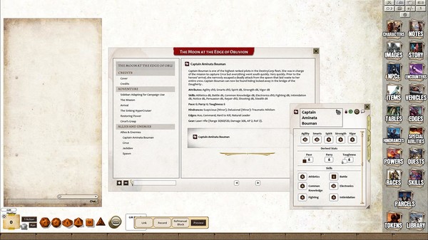 Скриншот из Fantasy Grounds - Moon at the Edge of Oblivion