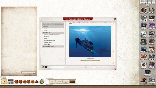Скриншот из Fantasy Grounds - Moon at the Edge of Oblivion