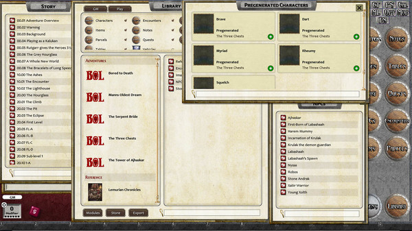 Скриншот из Fantasy Grounds - Lemurian Chronicles