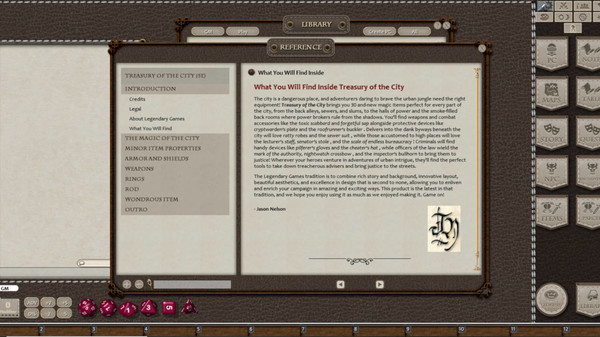Скриншот из Fantasy Grounds - Treasury of the City