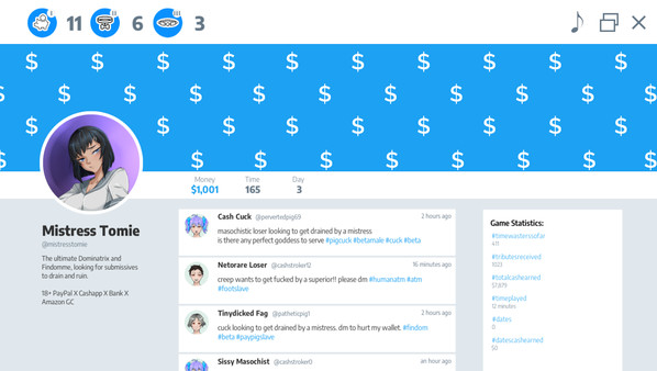 Femdom Stories: Findom Simulator Sex Gamefor windows and Linux 1