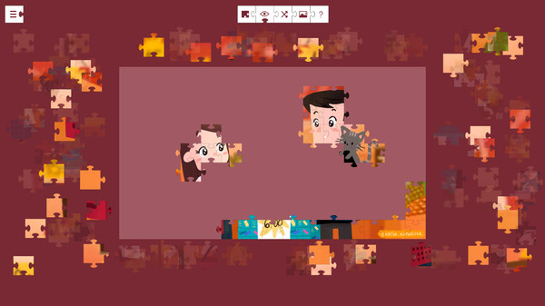 How Buddy’s parents met - jigsaw puzzle game for Linux 1