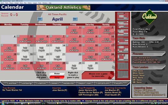 Скриншот из Baseball Mogul 2009