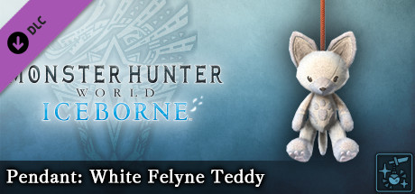 Monster Hunter World: Iceborne - Pendant: White Felyne Teddy