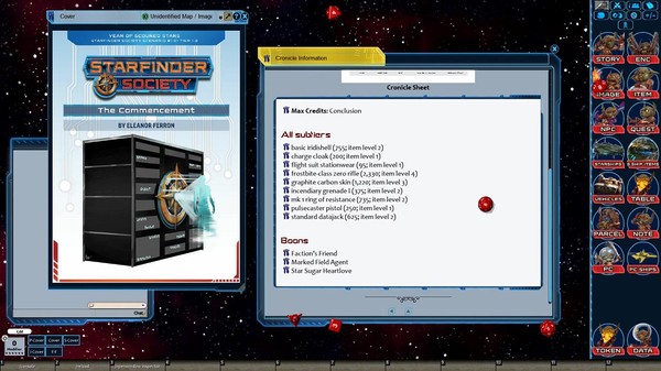 Скриншот из Fantasy Grounds - Starfinder RPG - Starfinder Society Scenario #1-01: The Commencement
