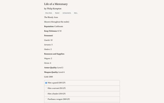 Скриншот из Life of a Mercenary Скриншот из Life of a Mercenary