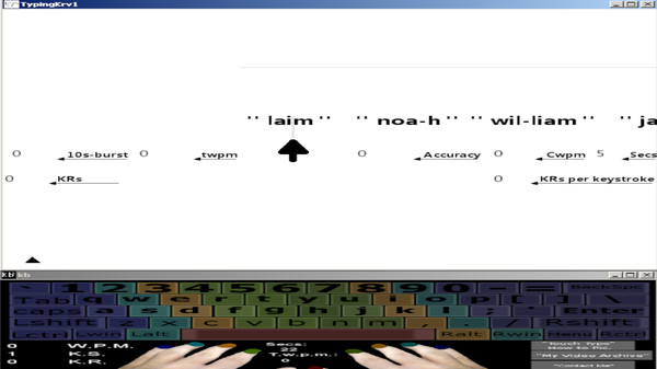 Скриншот из Touch Typing Home Row Speed Grinder