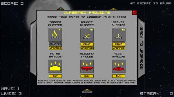 Скриншот из Retro Vaders: Reloaded "Classified Projects" DLC Скриншот из Retro Vaders: Reloaded "Classified Projects" DLC