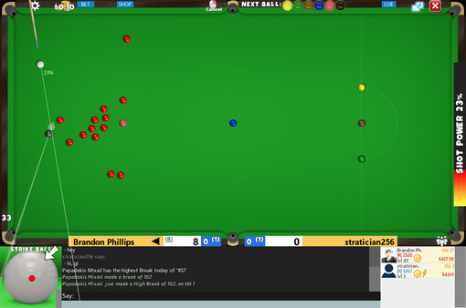 Скриншот из Flash Snooker Game