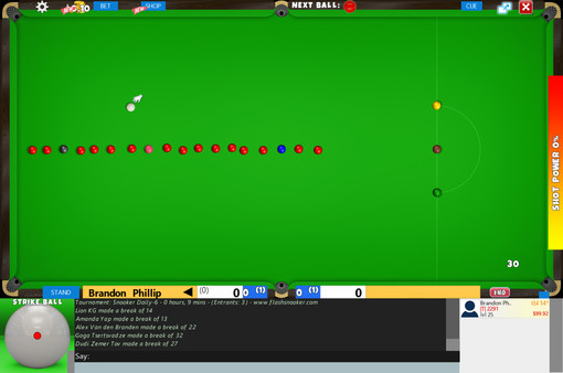 Скриншот из Flash Snooker Game