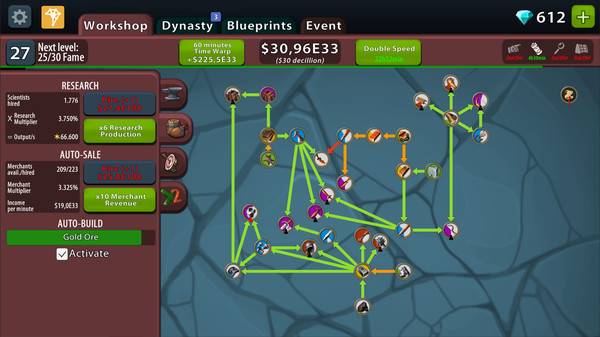 Скриншот из Crafting Idle Clicker