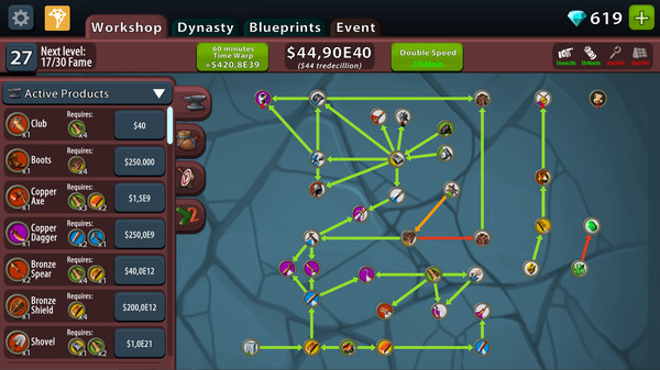 Скриншот из Crafting Idle Clicker