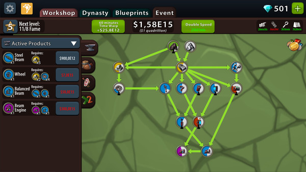 Скриншот из Crafting Idle Clicker