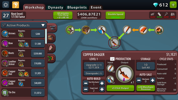 Crafting Idle Clicker game for windows Pc 1