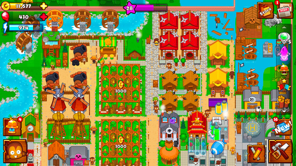 Скриншот из Bloons Monkey City