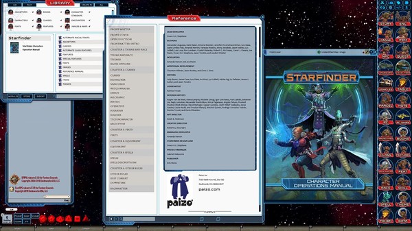 Скриншот из Fantasy Grounds - Starfinder Character Operations Manual