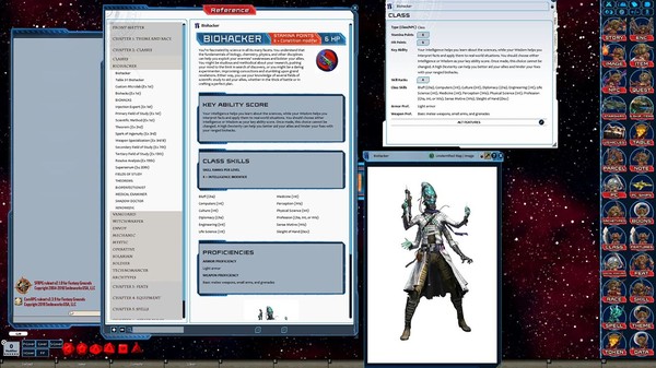 Скриншот из Fantasy Grounds - Starfinder Character Operations Manual