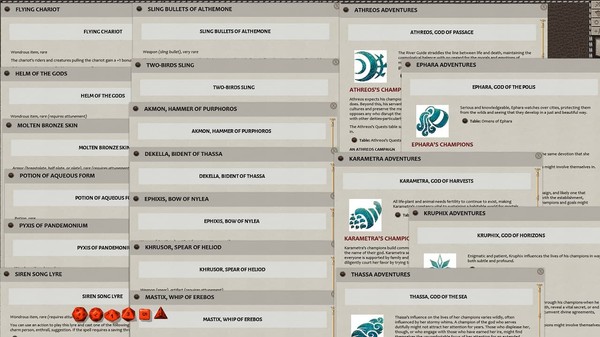 Скриншот из Fantasy Grounds - D&D Mythic Odysseys of Theros