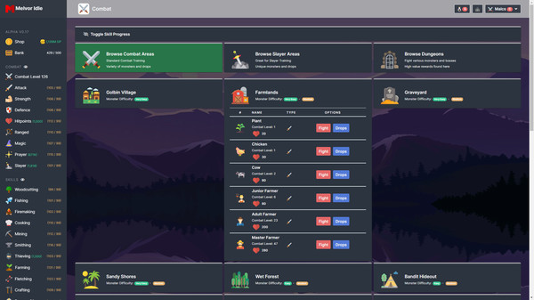 Скриншот из Melvor Idle