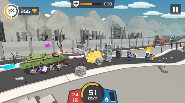 Скриншот из Zombie Derby: Pixel Survival