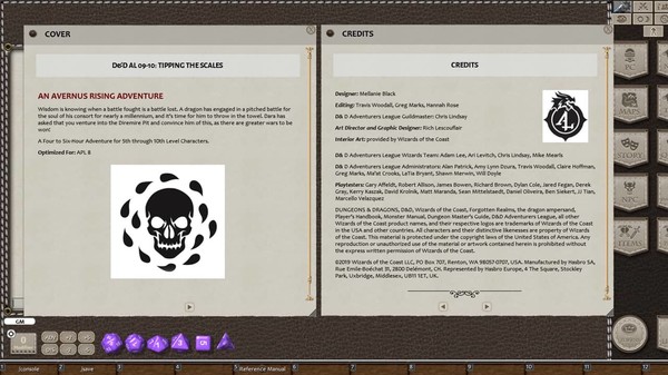 Скриншот из Fantasy Grounds - D&D Adventurers League 09-10 Tipping the Scales