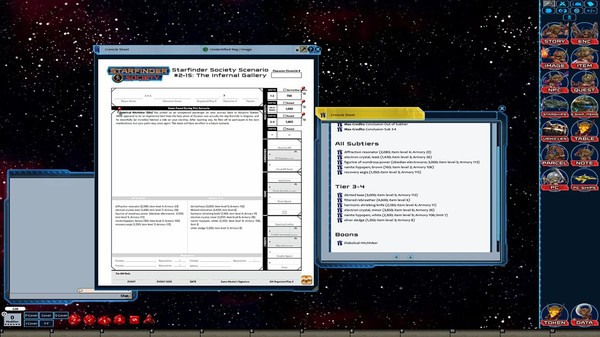Скриншот из Fantasy Grounds - Starfinder RPG - Starfinder Society Scenario #2-15: The Infernal Gallery