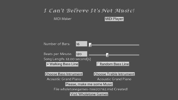 I Can't Believe It's Not Music!for windows and Linux 1