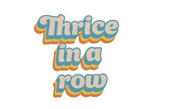 Thrice in a row Logo