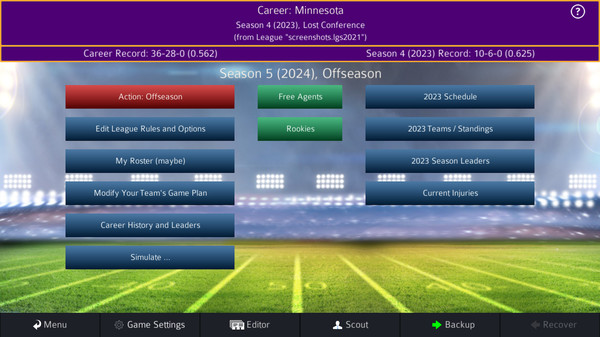 Скриншот из Pro Strategy Football 2021