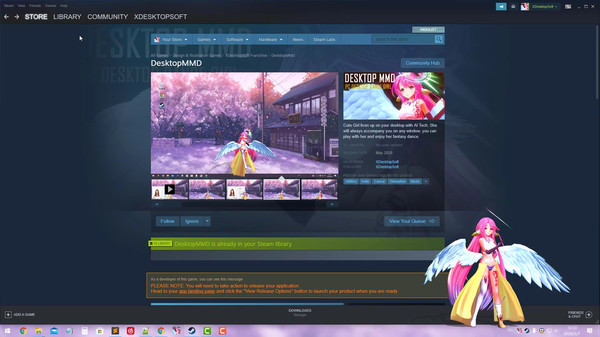 Скриншот из DesktopMMD