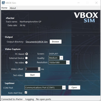 Скриншот из VBOX Sim